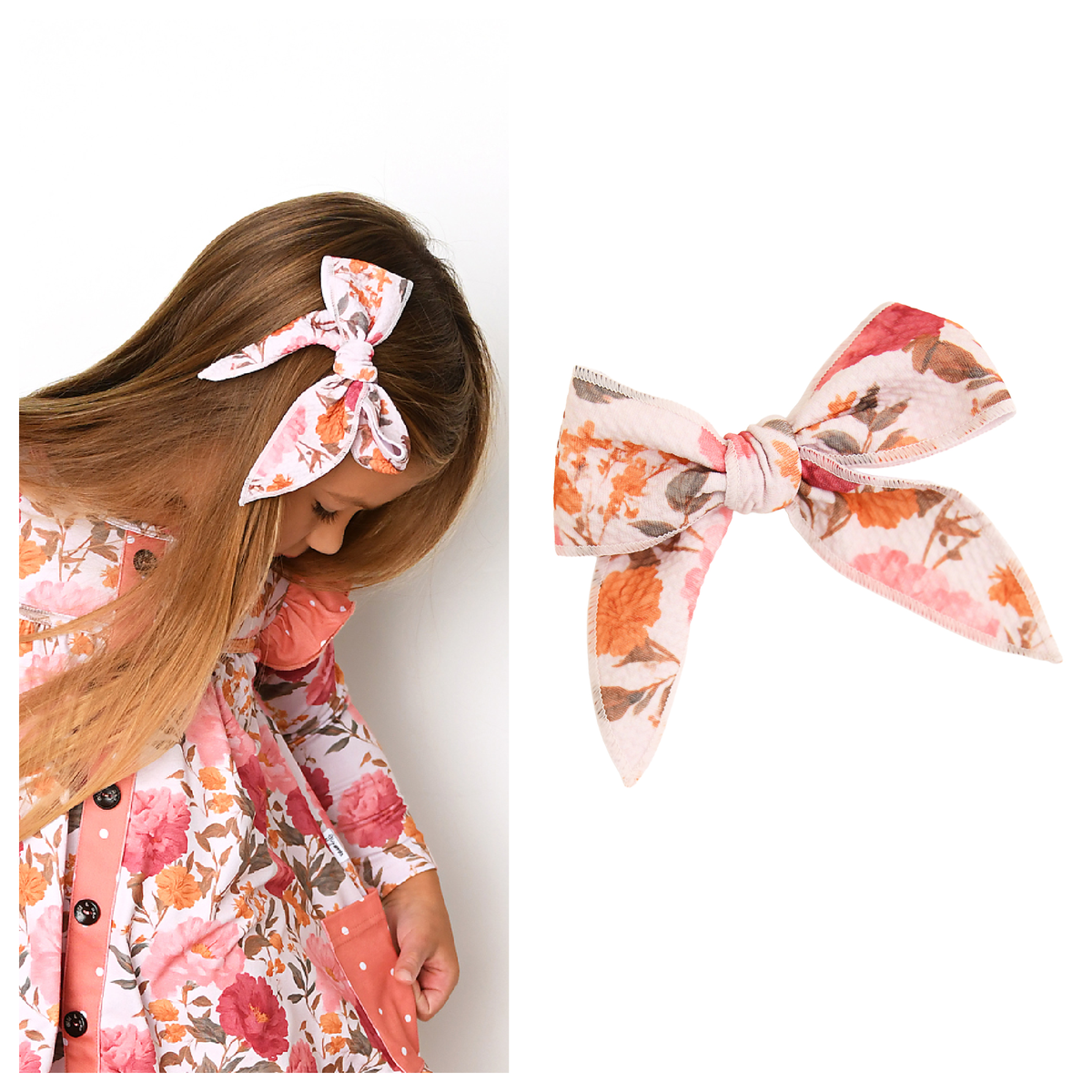 Felicity CLIP BOW Toddler Kids Floral Hair Accessories