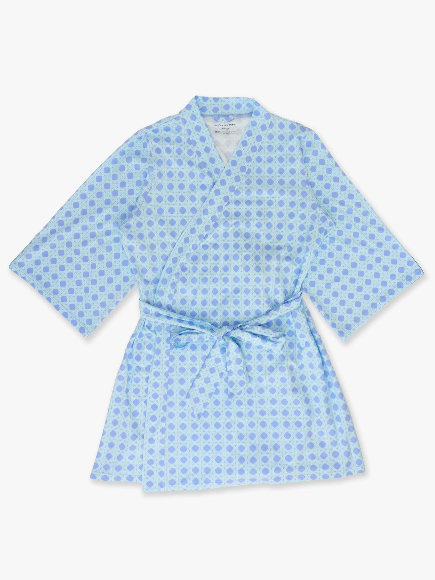 SoftSnooze™ Women's Cotton Modal Periwinkle Blue Coastal Cane Mommy & Me Maternity Robe
