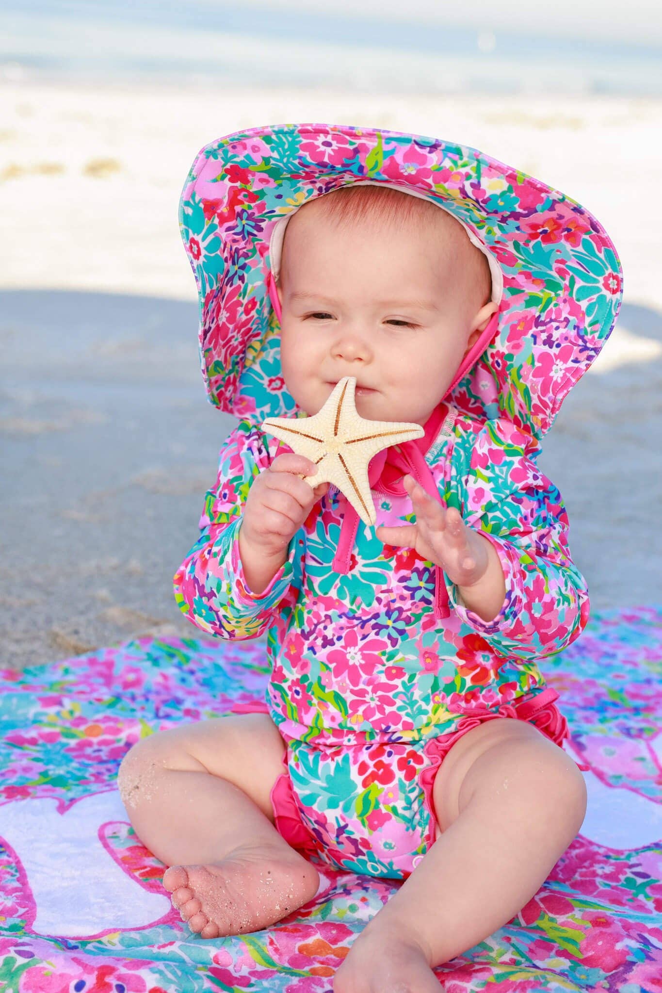 Printed Sun Hat | Petal Splash