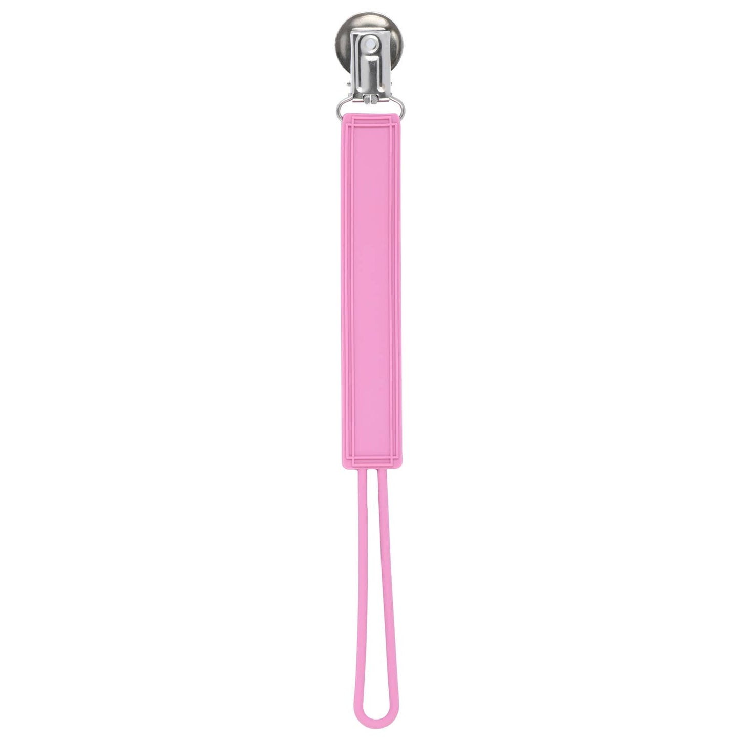 Classic Rose All Silicone Modern Pacifier Clip