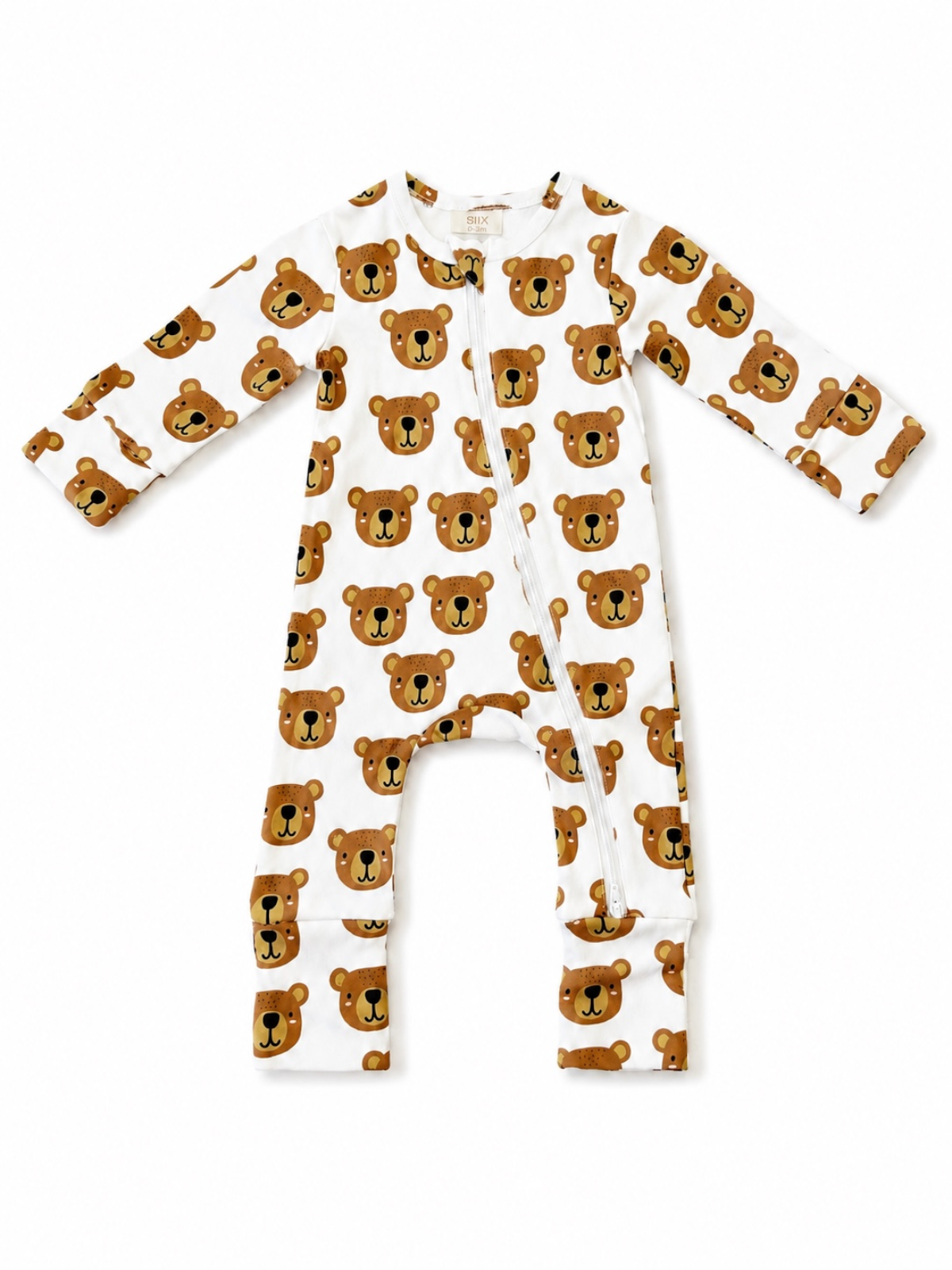 Baby Bear / Organic Cotton 2-Way Zip Romper