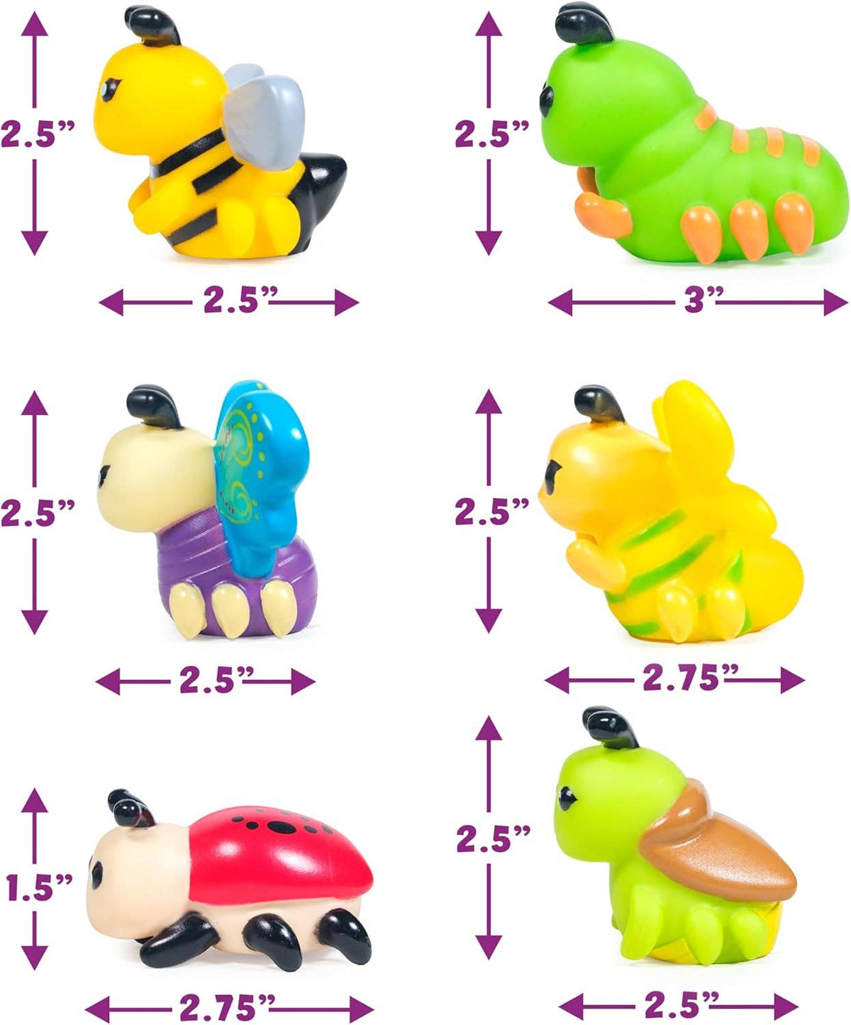 Tub Works® Bugs™ Light Up Bath Toys, 6 Pack