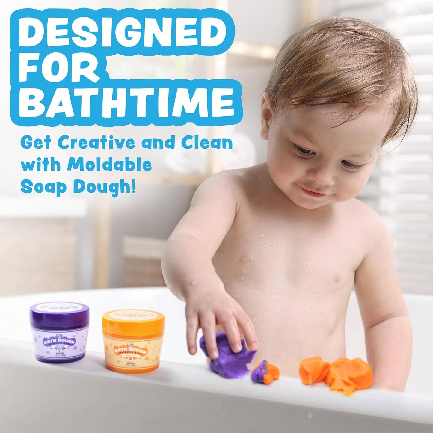 Tub Works® Bath Dough™ Moldable Kids Soap Bath Toy, Variety 6 pack