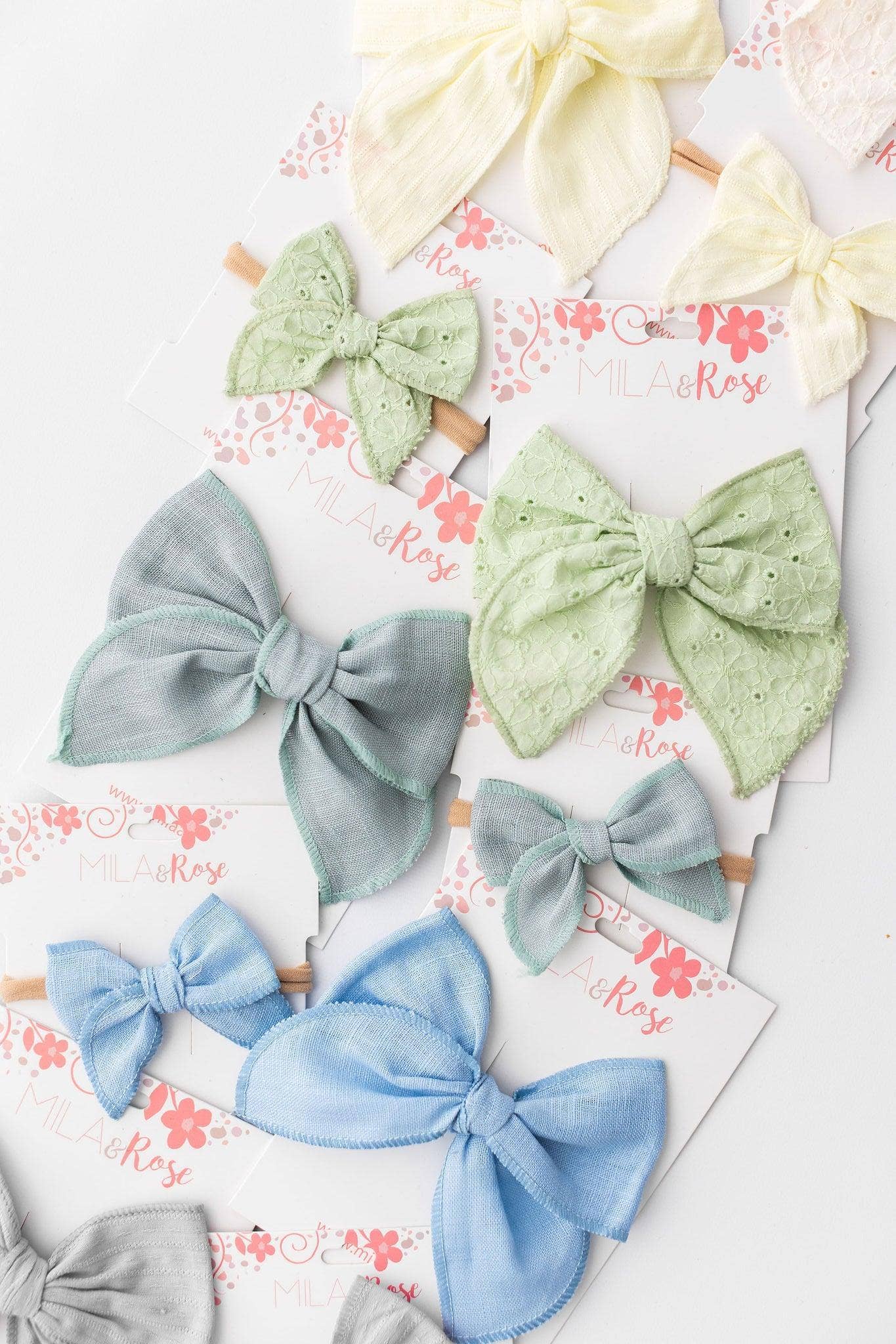 Classic Hair Bow - Sage