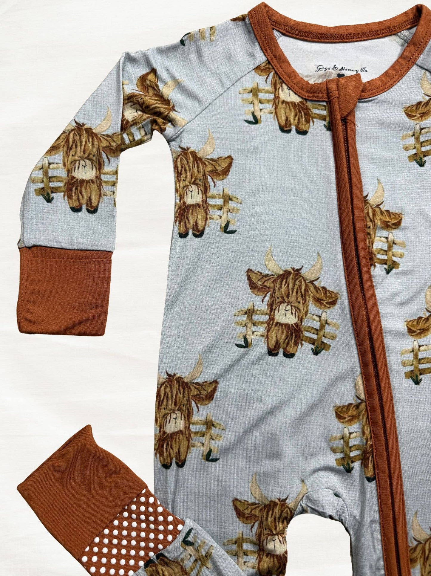 Duke Highland Cow Zippy Pajama