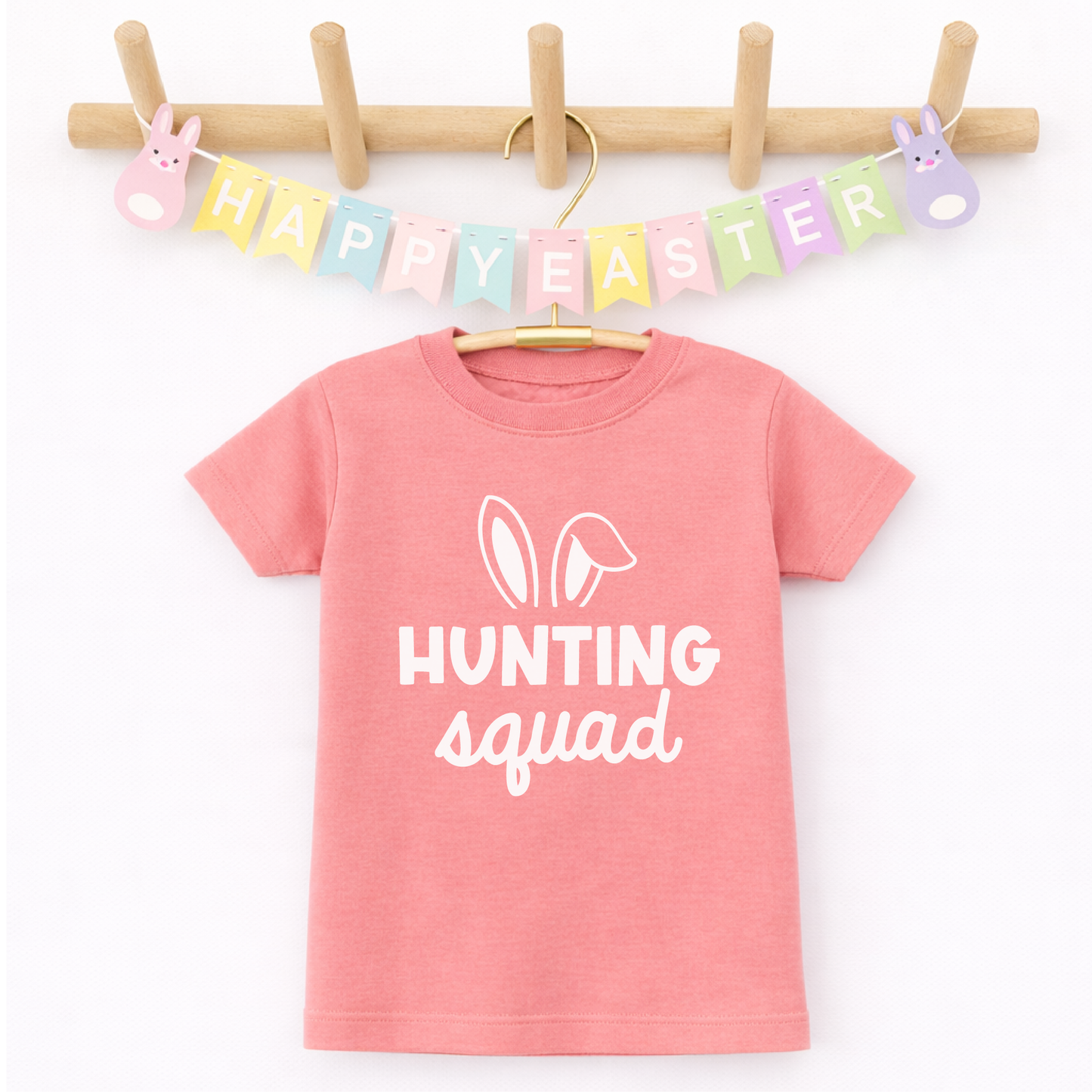 Kids Easter Shirt, Hunting Squad Tee for Boys and Girls