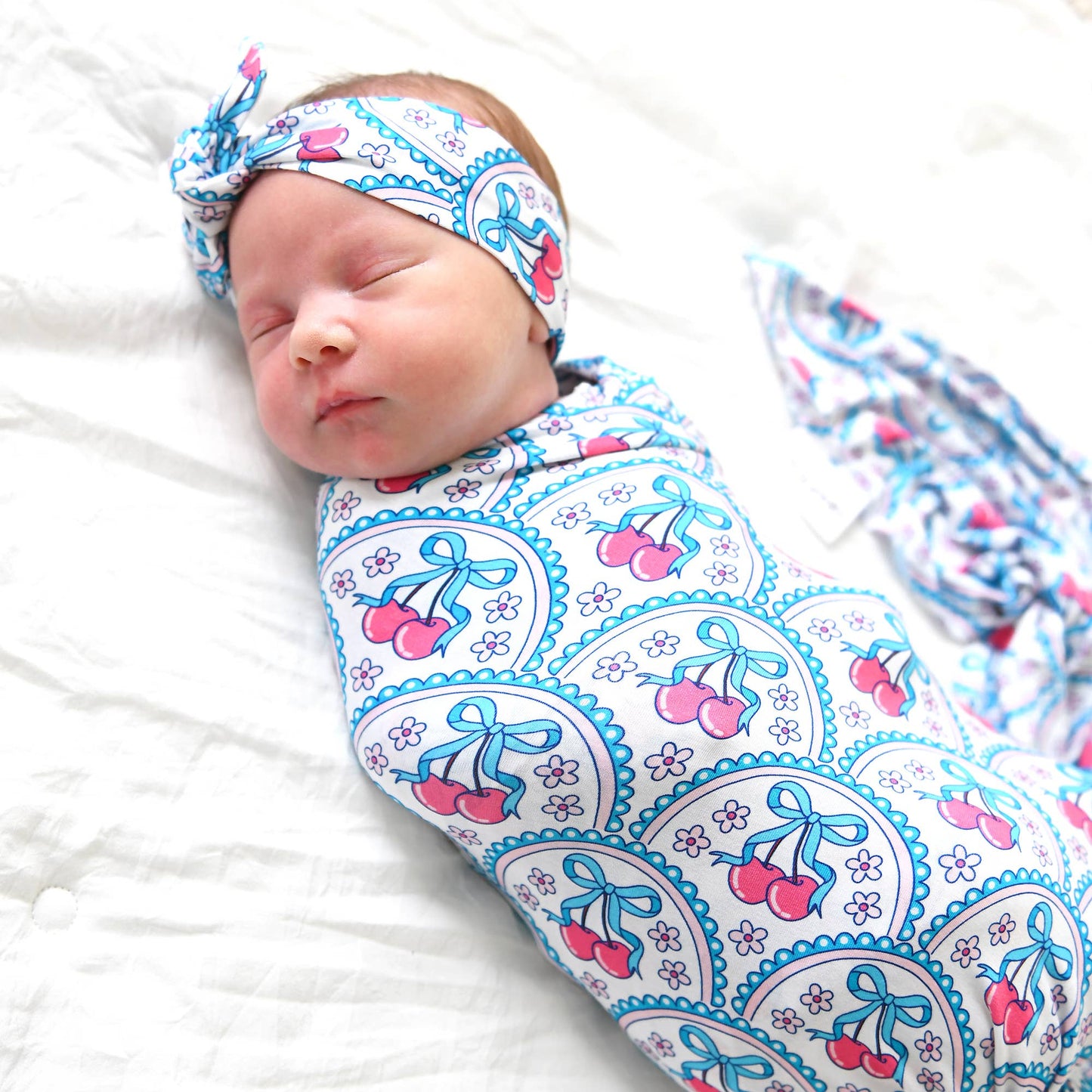 Cherry TOPKNOT HEADBAND Baby Newborn Cherry Hair Accessories