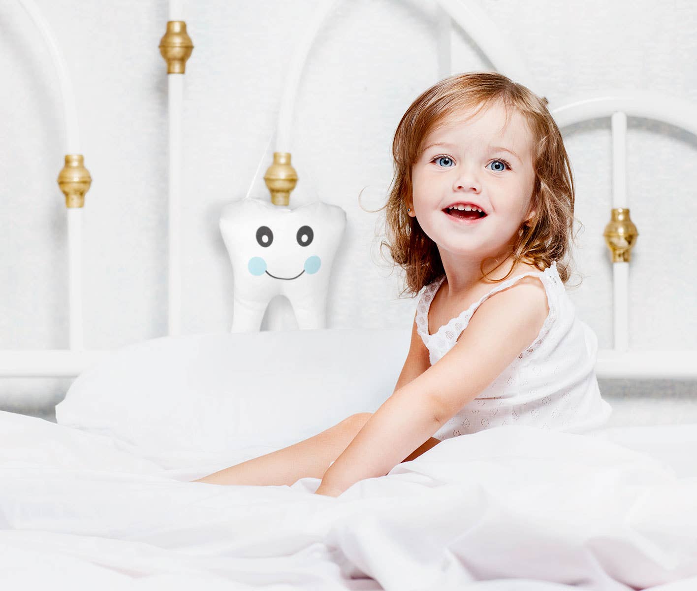 Blue Tooth Fairy Hanging Pillow