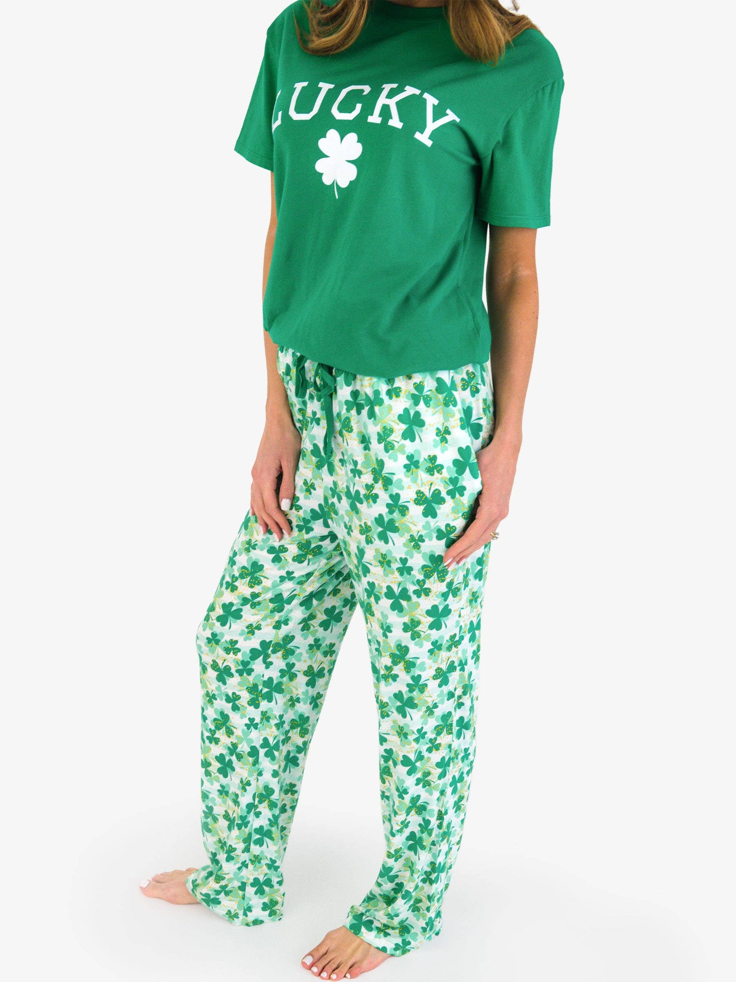 SoftSnooze™ Adult Bamboo Viscose Clover Field Pajama Pants
