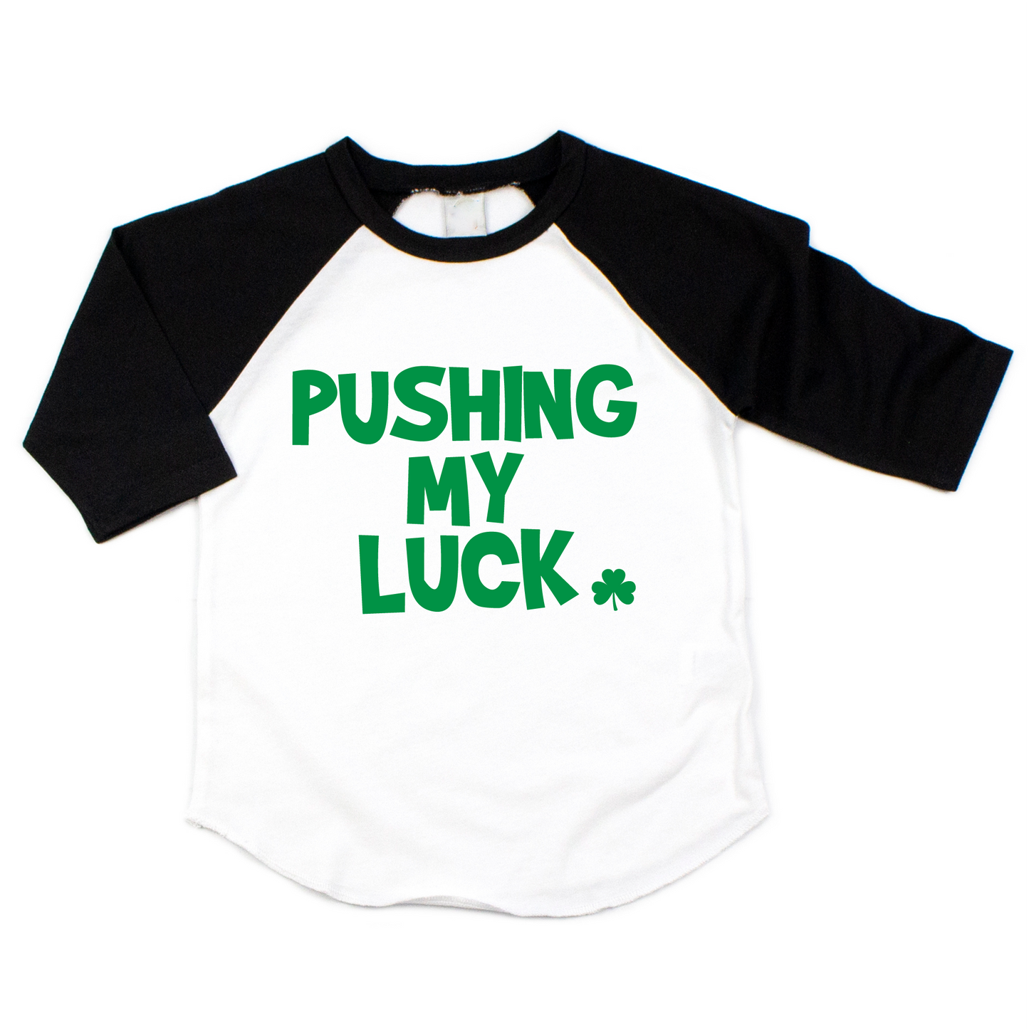 Funny Kids St. Patrick's Day Shirt, Pushing My Luck