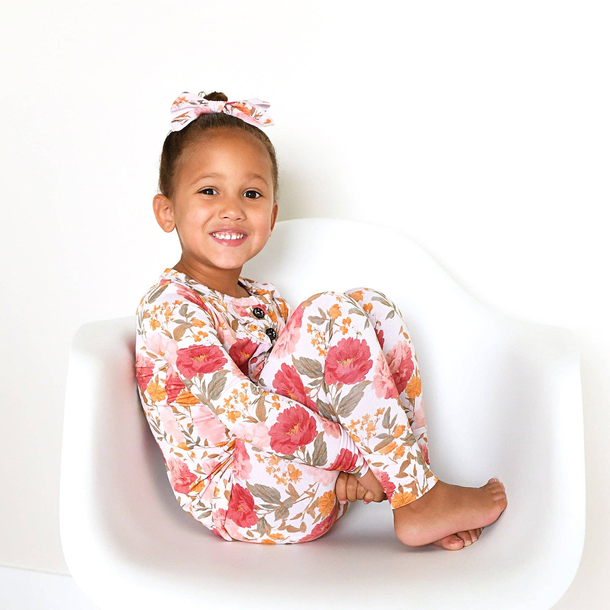 Felicity RUFFLE TWO PIECE Bamboo Floral Kids Girls Outfit