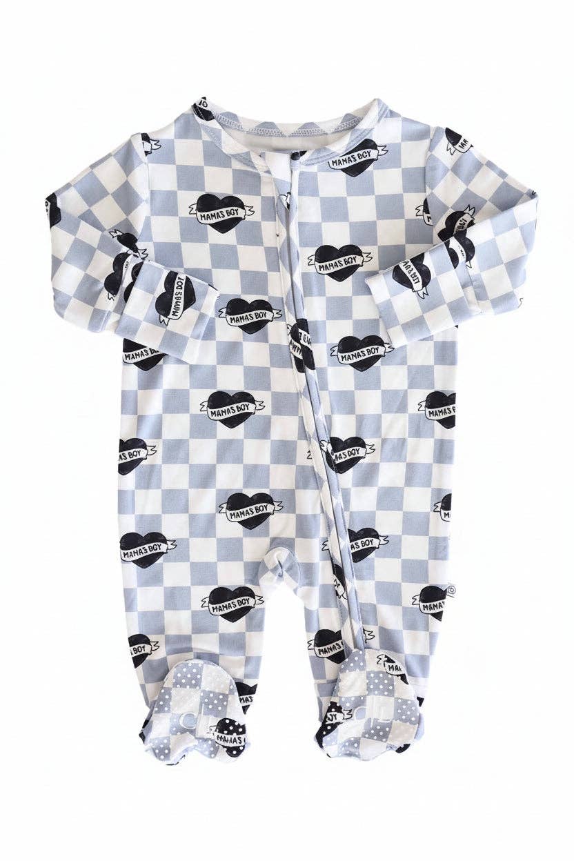 Mama's Boy Zipper Footie