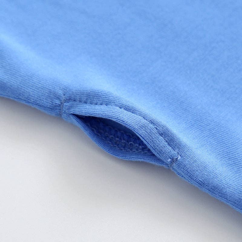 Pure Blue Zippered Romper NICU Micro-Preemie Sleep & Play