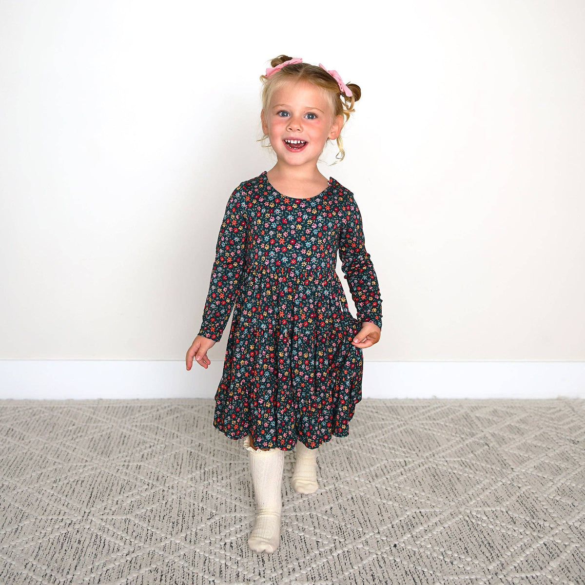 Isabelle SWING DRESS Bamboo Floral Kids Clothing Outfit