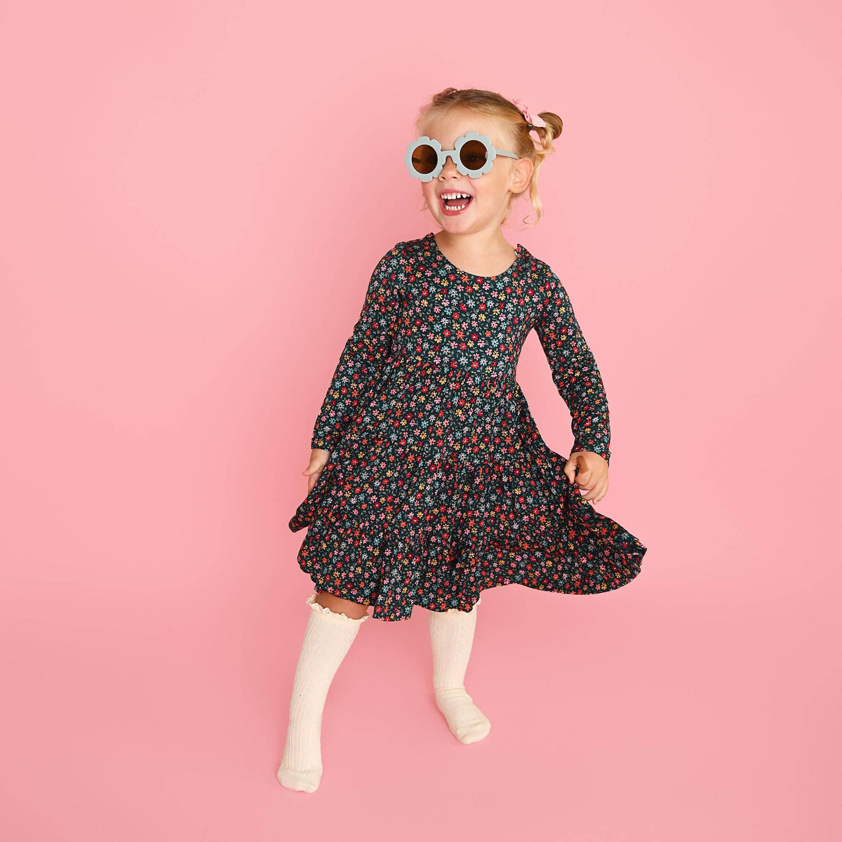 Isabelle SWING DRESS Bamboo Floral Kids Clothing Outfit
