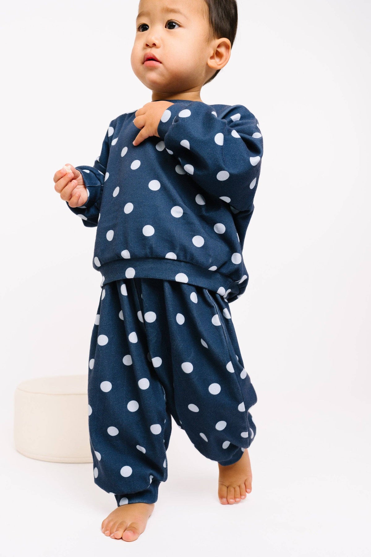 Navy Polkadot Sweatsuit