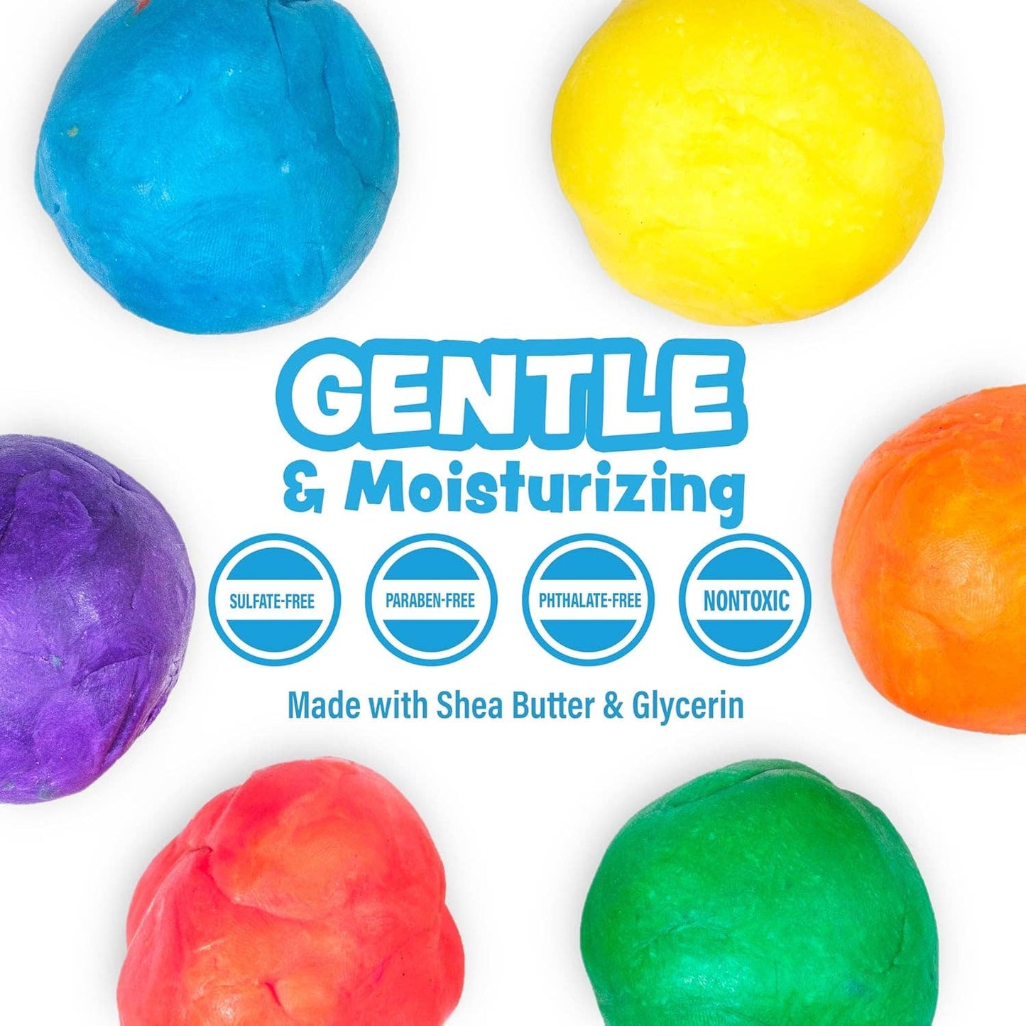 Tub Works® Bath Dough™ Moldable Kids Soap Bath Toy, Variety 6 pack