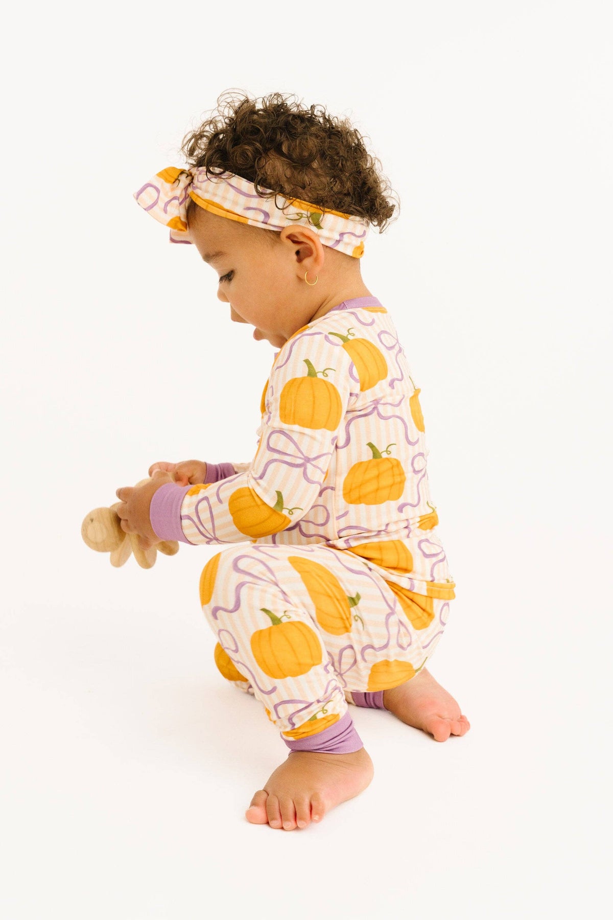 Pumpkin & Bows Bamboo Set
