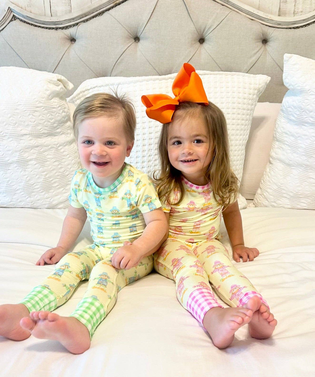 Pink Scarecrow Two Piece Pajama Set