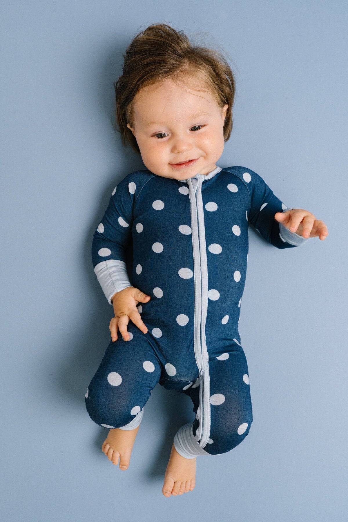 Navy Polkadot Bamboo Sleeper
