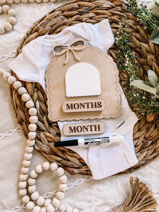 Dainty Bow Monthly Milestone Dry Erase Sign