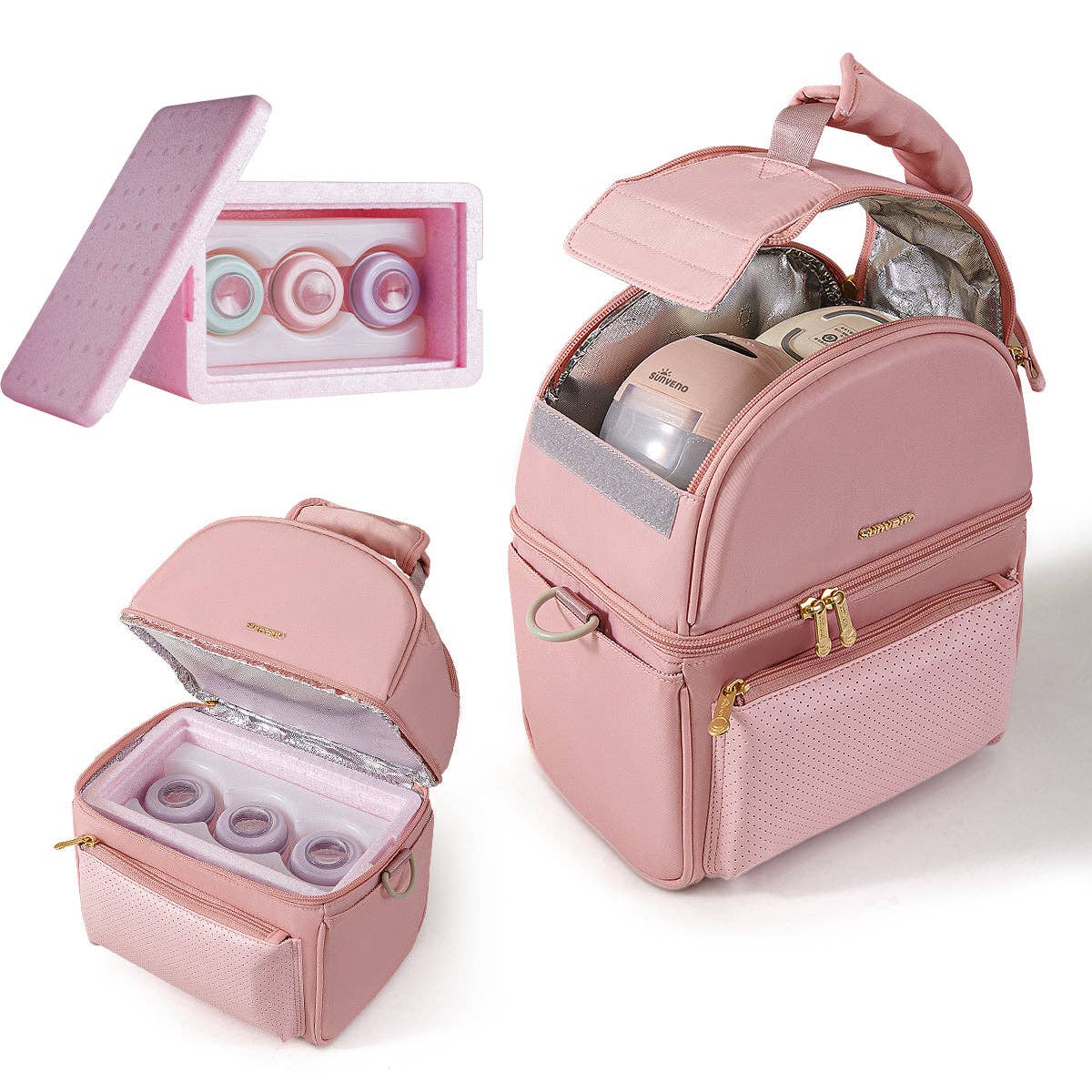 Breastmilk Cooler Bag with Detachable Insulation Box Set