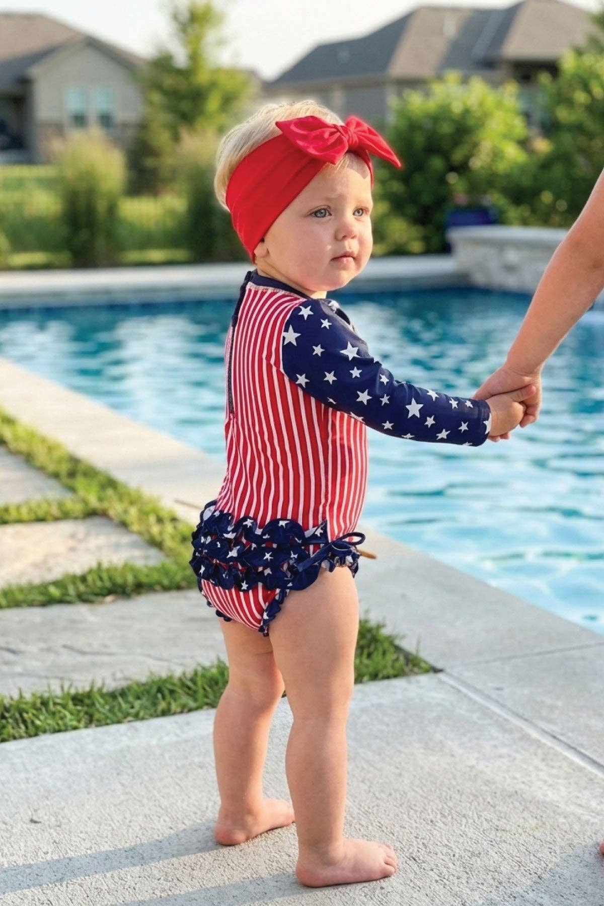 Swim Bow | Sparkler Red