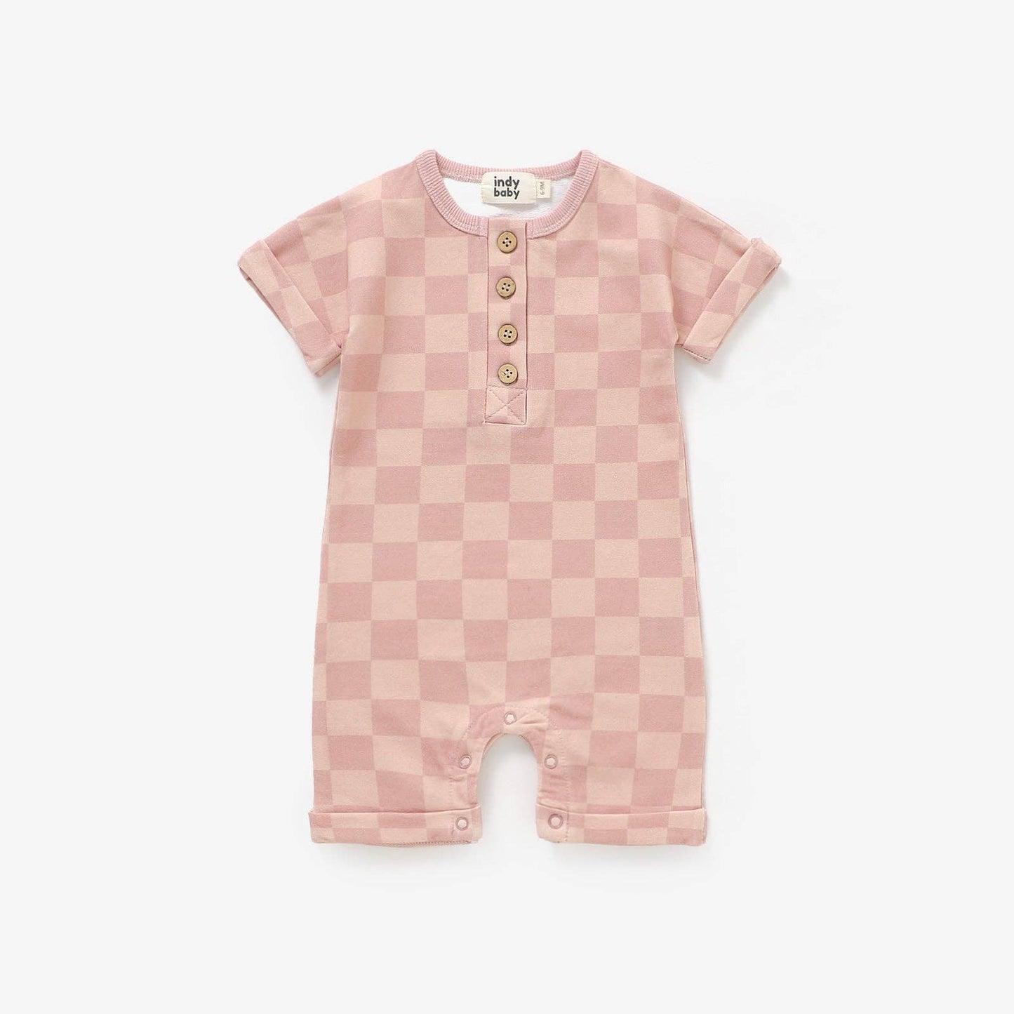 Summer Romper - Blush Check
