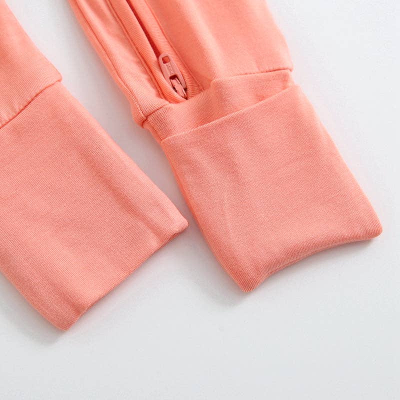 Joyful Coral Eco Friendly Baby Romper Cozy NICU Soft Footie 
