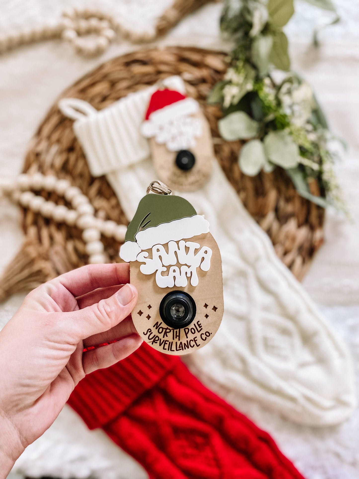 Santa Cam Christmas Ornament 
