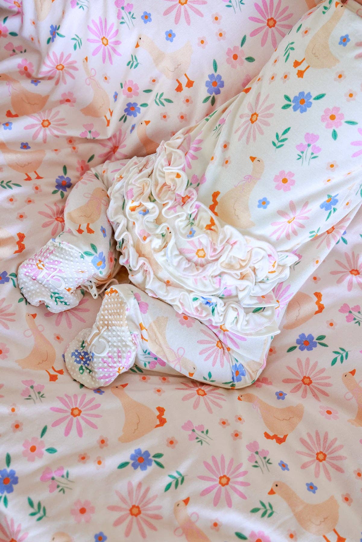 Ruffle Zipper Footie | Loosey Goose