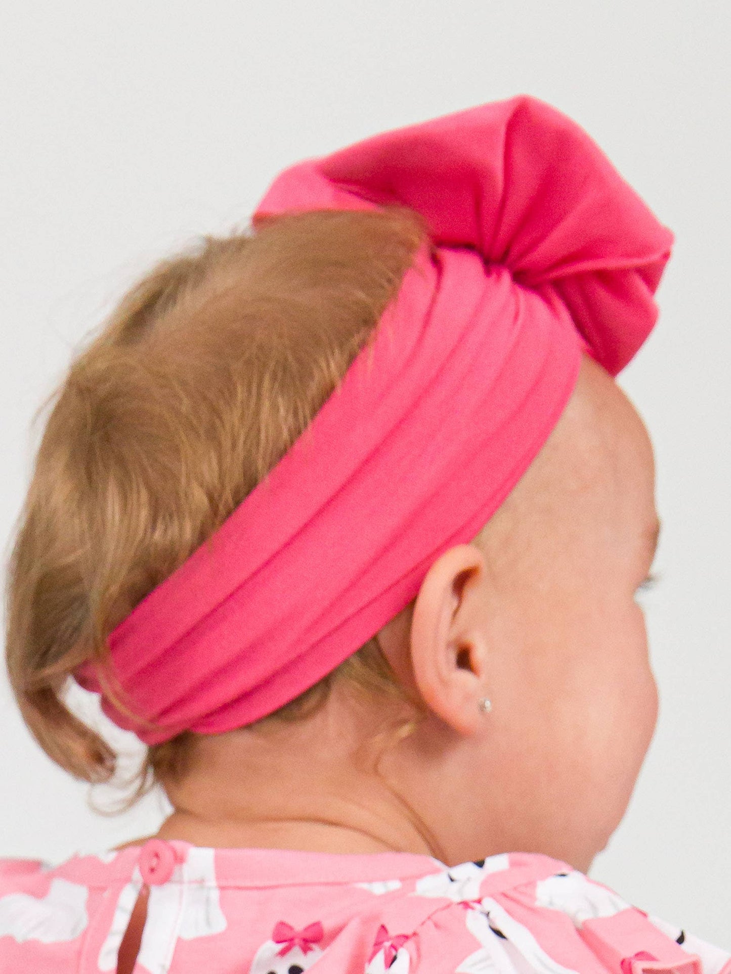 Girls Hot Pink Big Bow Headband