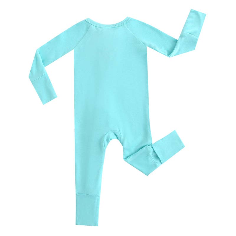 Turquoise Zippered Romper NICU Newborn Outfit