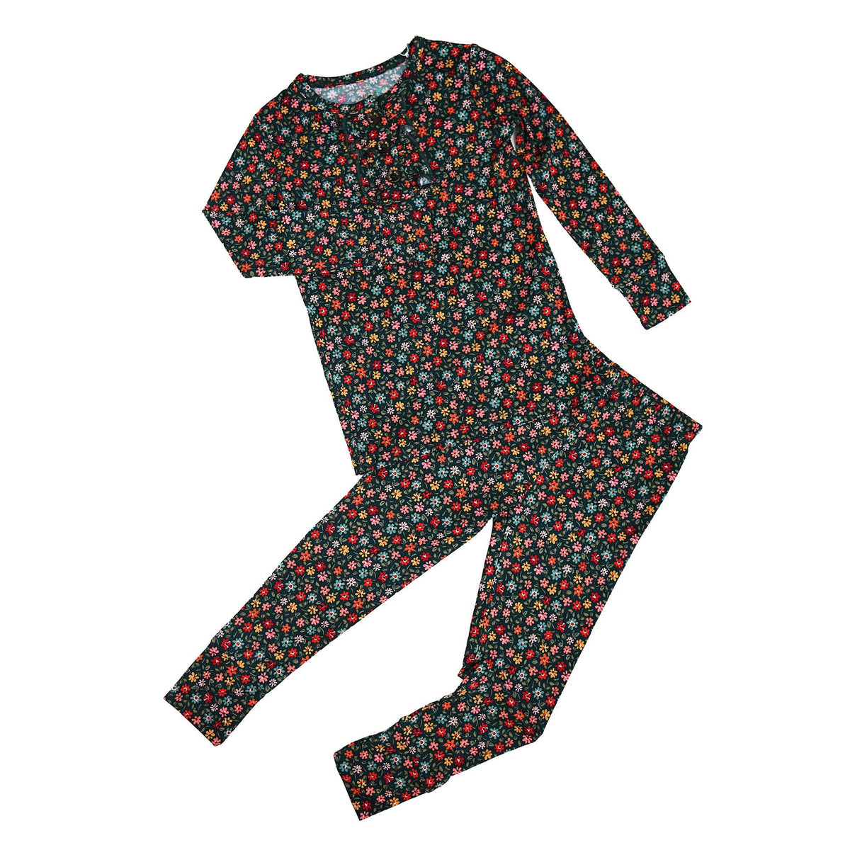 Isabelle RUFFLE TWO PIECE Bamboo Floral Girl Clothing Outfit
