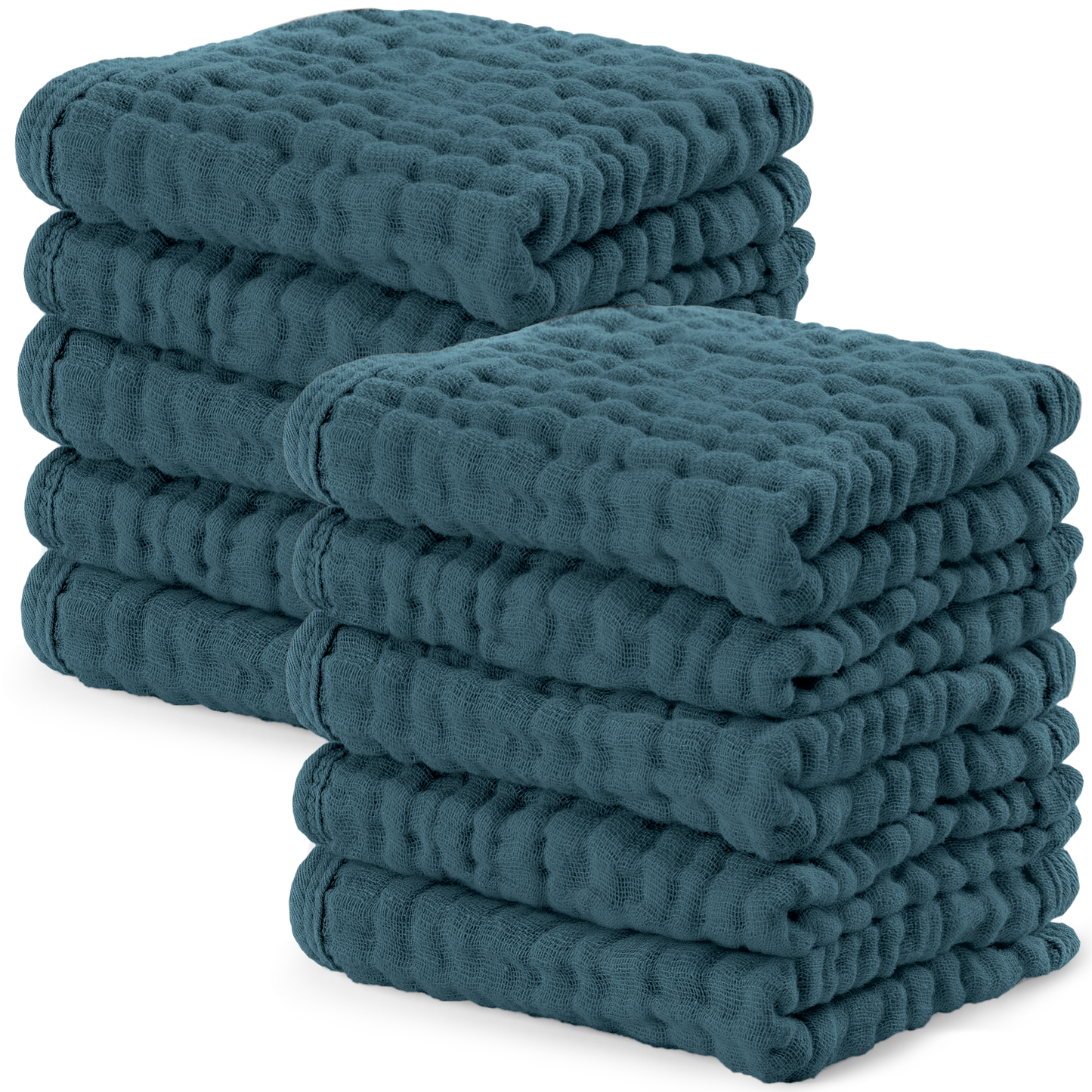 Baby Washcloths 100% Muslin Cotton by Comfy Cubs