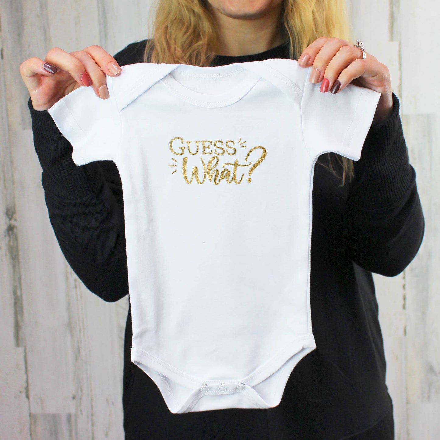 Lillian Rose, Guess What? Pregnancy Baby Announcement Onesie