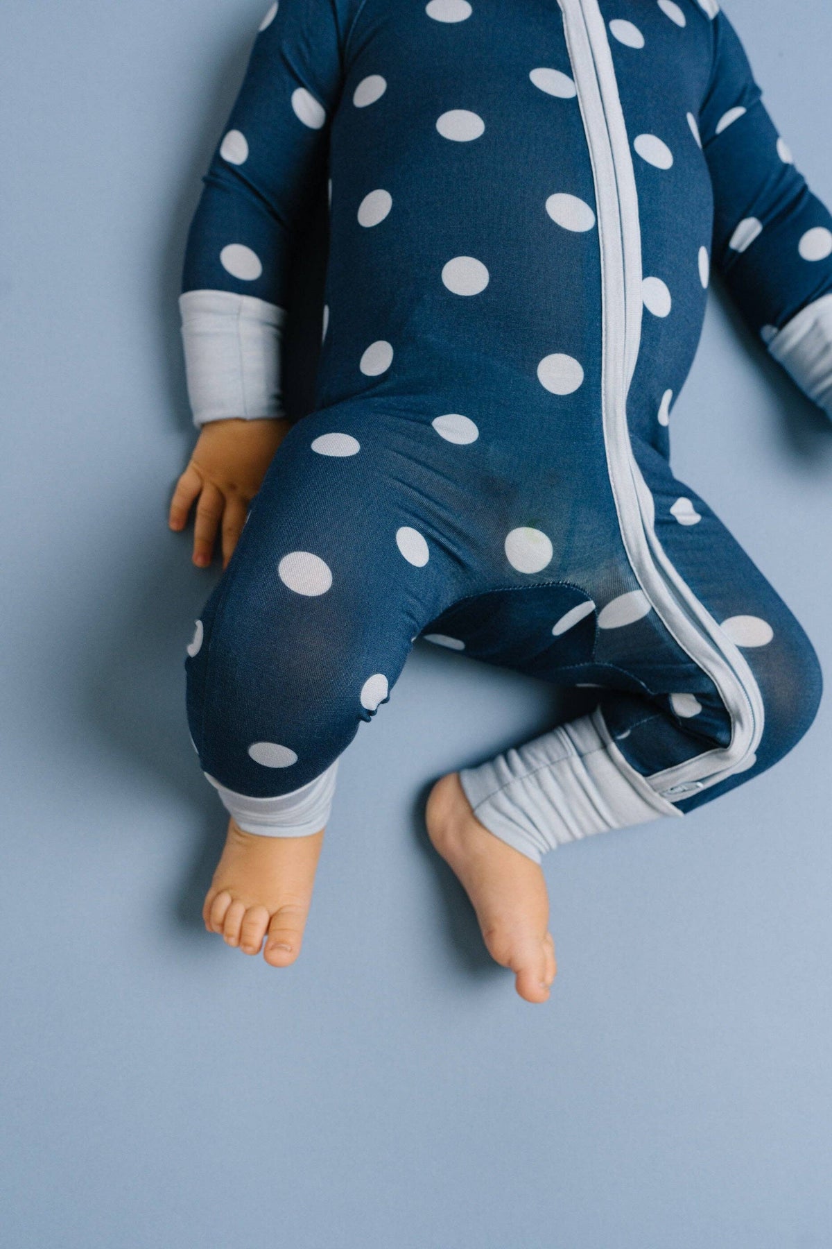 Navy Polkadot Bamboo Sleeper
