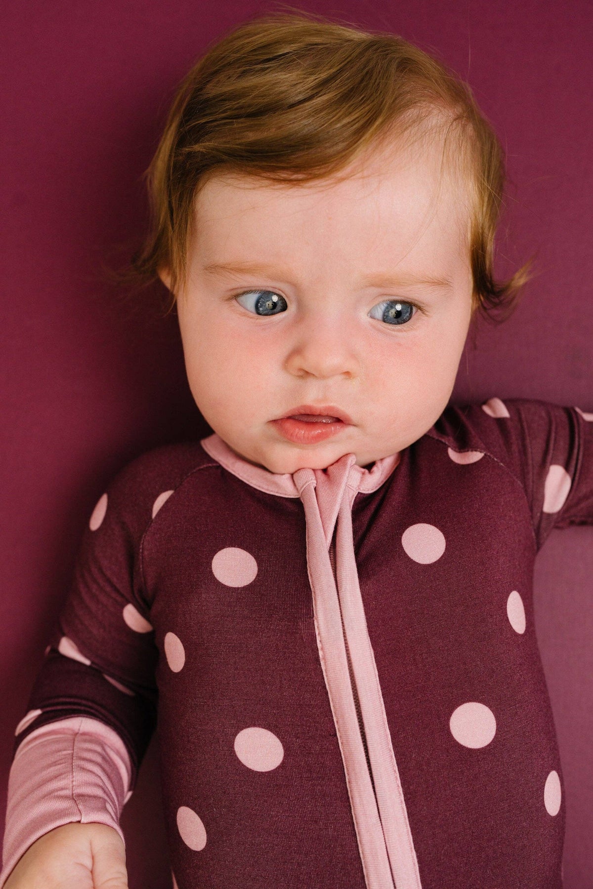 Mulberry Polkadot Bamboo Sleeper