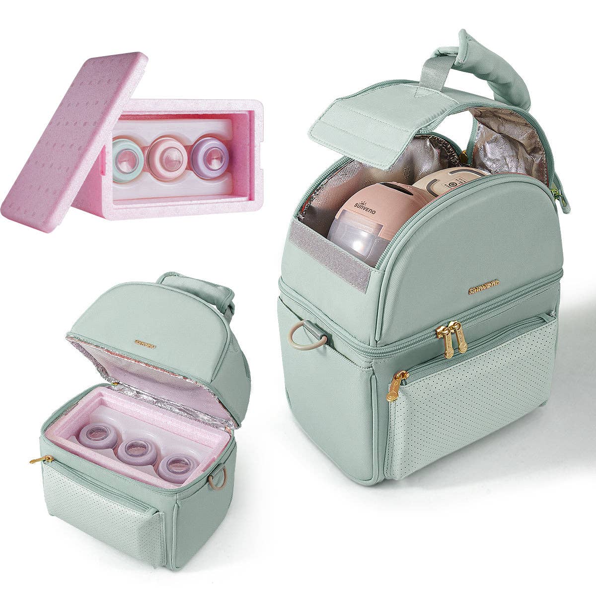Breastmilk Cooler Bag with Detachable Insulation Box Set