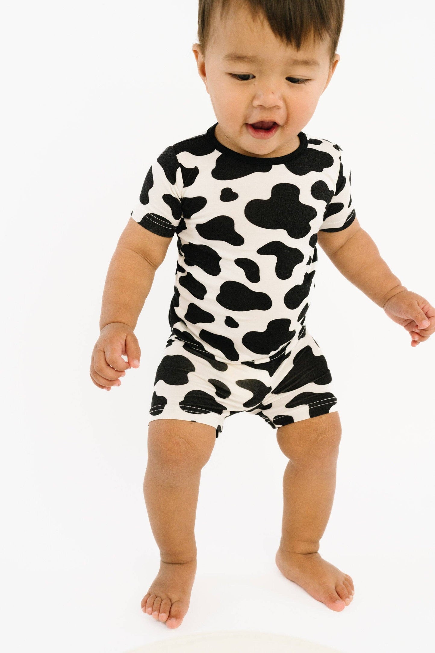 Classic Cow Bamboo Shorts Set