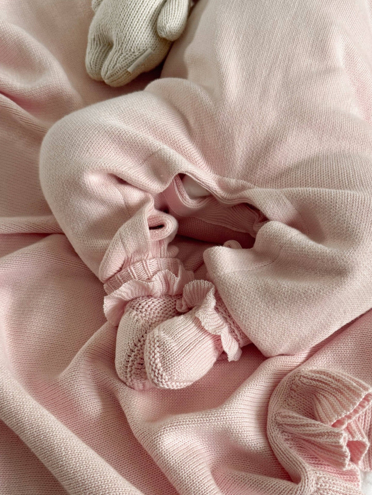 Classic Ruffle Booties - Powder Pink