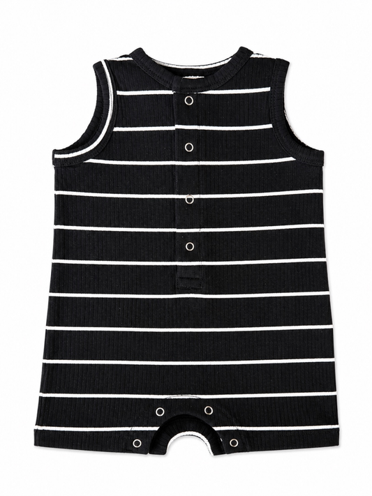 Black/White Stripe / Ribbed Shortie