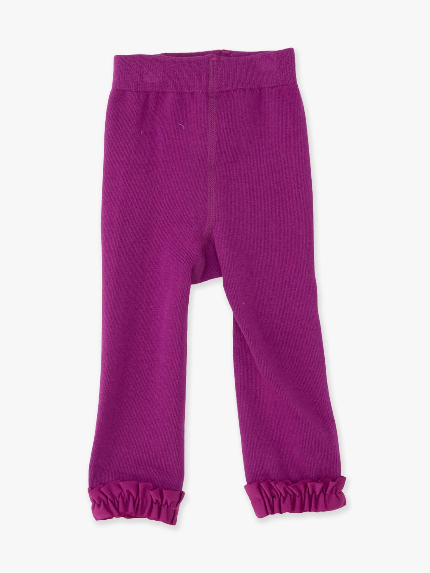 Girls Plum Tart Footless Ruffle Tights