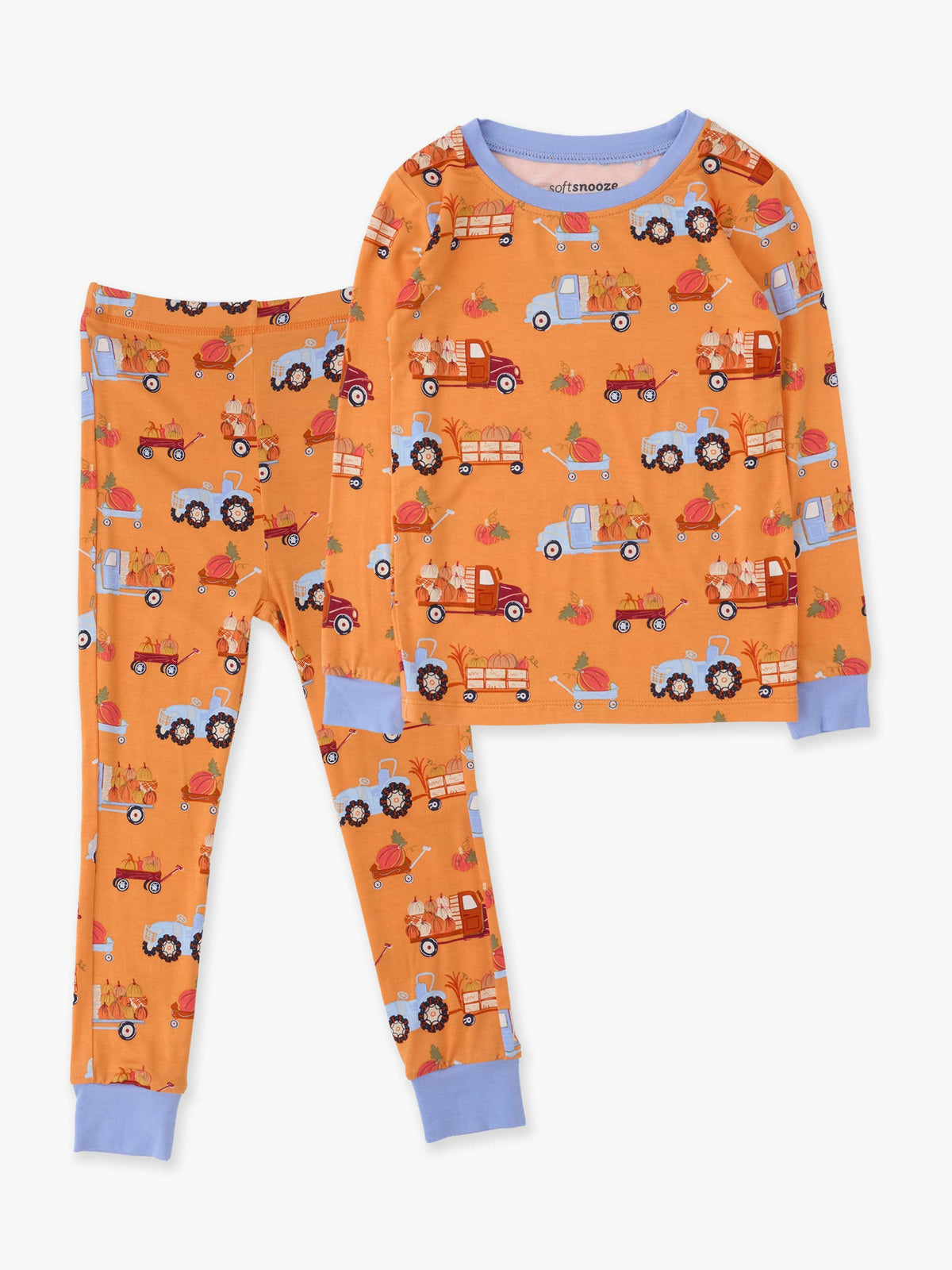 SoftSnooze™ Kids Bamboo Viscose Harvest Haul Long Sleeve Pajama Set