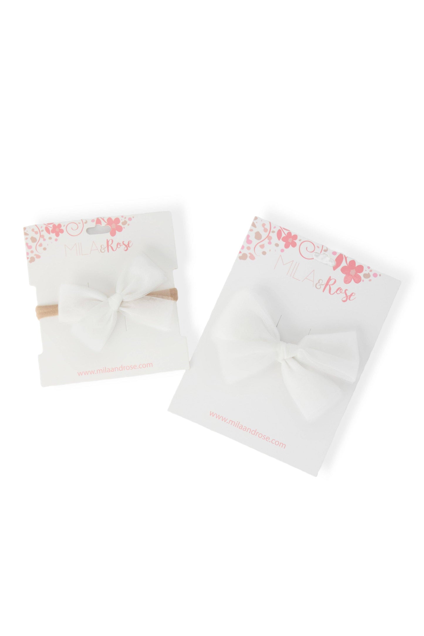 Tulle Hair Bow - White