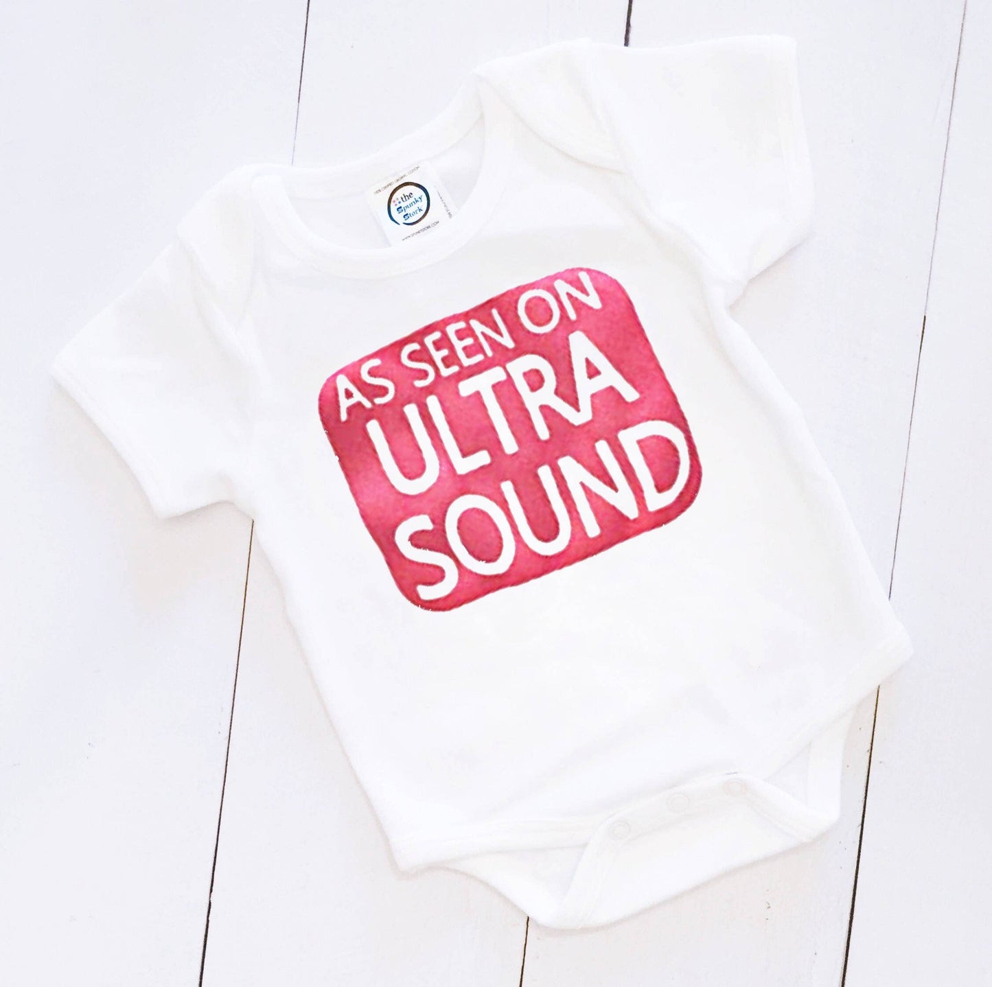Ultrasound Organic Newborn Baby Bodysuit Shower Gift