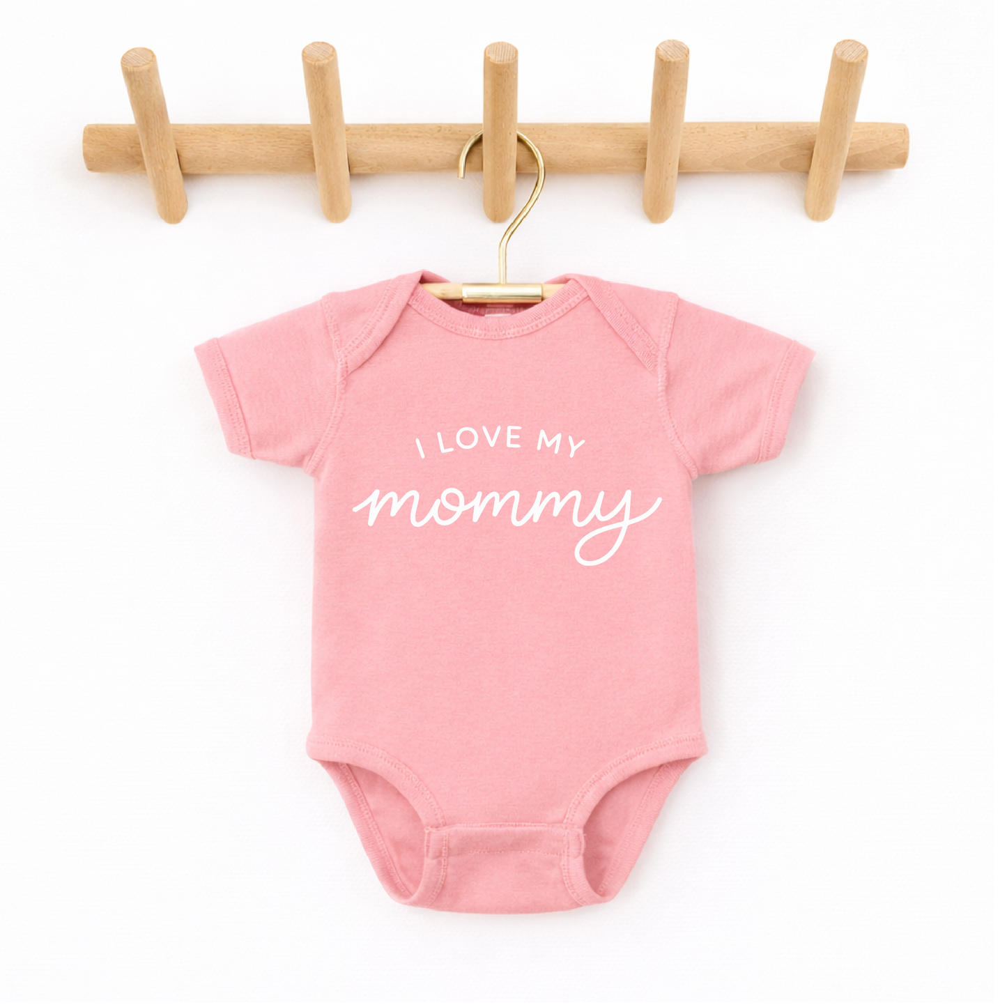 I Love My Mommy Baby Onesie, First Mother's Day Gift