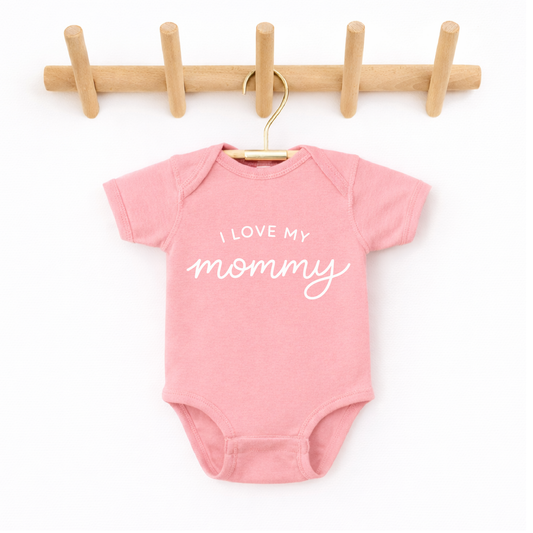 I Love My Mommy Baby Onesie, First Mother's Day Gift