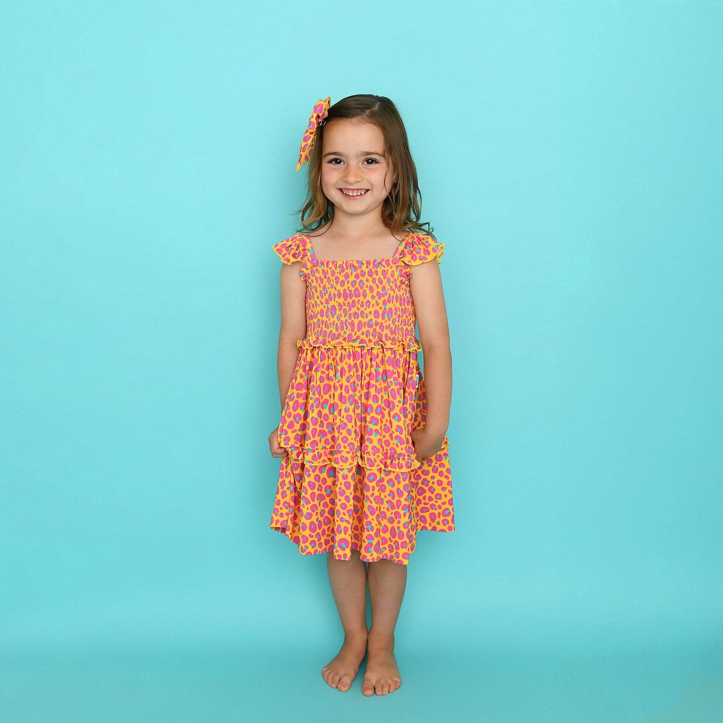 Kelly Leopard TANK TWIRL DRESS Bamboo Kids Outfit