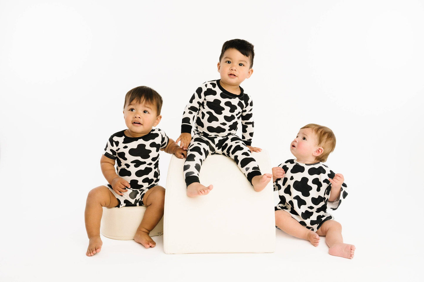 Classic Cow Bamboo Shorts Set